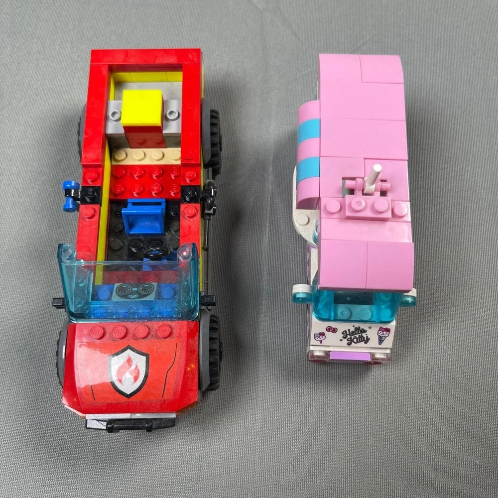 LEGO City 60319 Fire Truck Sanrio Hello Kitty Ice Cream Truck Toy Lot